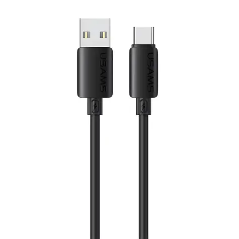 USAMS U98-786 černá / Nabíjecí a datový kabel / USB-C / 3A / 18W / 1 m / silikonový