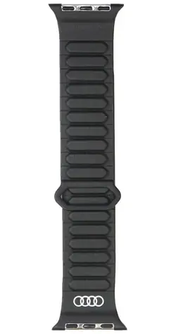 Audi Magnetic Ring řemínek pro Apple Watch 40/41/42 mm černý / Magnetické zapínání / Eko-kůže