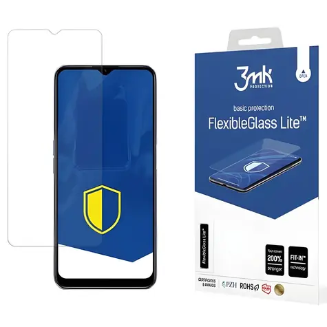 3mk FlexibleGlass Lite pro Realme C31 / Hybridní ochranné sklo / 0,16 mm / Antibakteriální / 6H