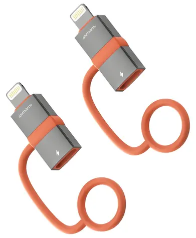 4smarts Adaptér USB-C na Lightning PD 27W šedá / Adaptér / Power Delivery 27W / 2 ks