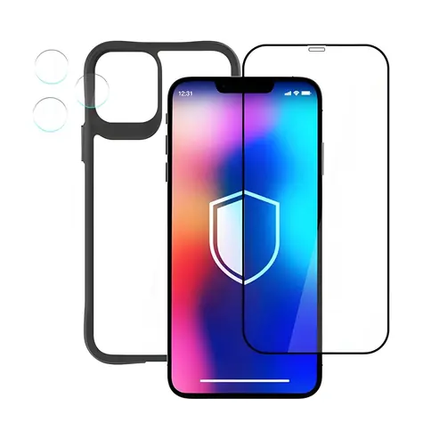 3mk Comfort Set 4in1 iPhone 12 Pro / Ochranný set / Kryt, tvrzené sklo 9H, ochrana kamery, aplikátor