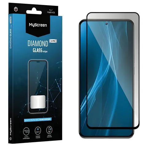 MyScreen Diamond Glass Edge Full Glue pro Xiaomi Redmi Note 12s černá / Ochranné sklo / lepení přes celý displej / 9H