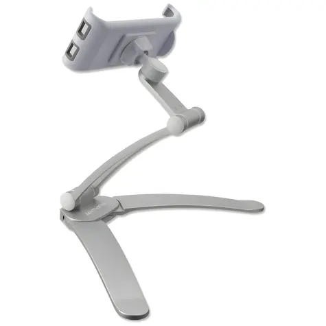 4smarts ErgoFix H7 stříbrná / Držák / kuchyňský a stolní / pro tablety a telefony 12-18 cm / 360° otočný