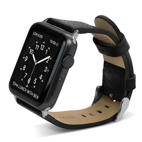 X-Doria Lux Band černá / Řemínek / Apple Watch 38/41mm / Kůže