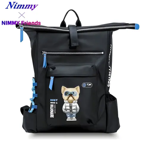 Nimmy Cool&Cute 2.0 Dog černá / Batoh / na notebook / silikon