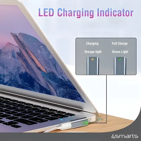 4smarts Adaptér USB-C - MagSafe 2 hvězdná šedá / Adaptér / 100W PD / pro MacBook Air a Pro