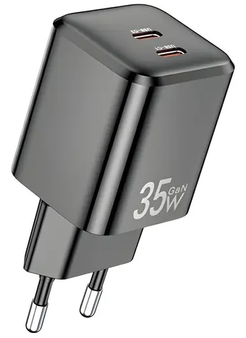 Awei PD65-EU černá / Nabíječka / GaN / 2x USB-C / 35W