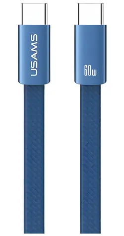 USAMS U96 kabel USB-C - USB-C modrá / Datový kabel / 60W / 1,2 m