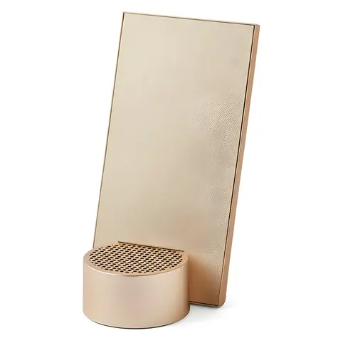Lexon City Energy Pro světle zlatá / Bezdrátová nabíječka s reproduktorem / 10W / Bluetooth 5.0 / USB-C
