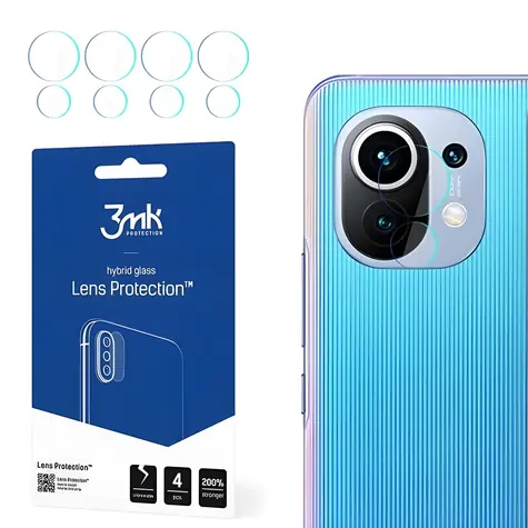 3mk Lens Protection pro Xiaomi Mi 11 5G / Sklo na fotoaparát / 4 ks / Hybridní sklo