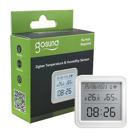 Gosund ST17 / Chytrý senzor teploty a vlhkosti / ZigBee 3.0 / LCD displej / 3x AAA