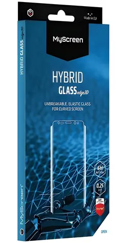 MyScreen HybridGlass Edge3D Apple iPhone XR/11 černá / Hybridní sklo / 3D / 6H / EasyApp PLUG