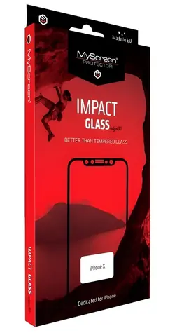 MyScreen ImpactGLASS Edge 3D pro Apple iPhone 7 Plus & 8 Plus černá / Hybridní sklo / Přes celý displej / 8H