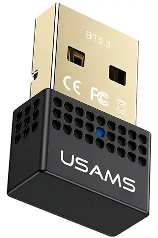 USAMS US-ZB285 černá / Bluetooth adaptér / Bluetooth 5.3 / dosah 20 m / až 5 zařízení