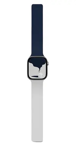 Moft Snap Duo tmavě modrá/Misty Cove / Řemínek / Oboustranný silikonový / Pro Apple Watch 1-11/SE/SE 2/SE 3 (38-42 mm)