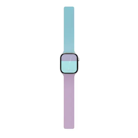 Moft Snap Duo Peony/Aqua / Řemínek / Oboustranný silikonový / Pro Apple Watch 1-11/SE/SE 2/SE 3 (38-42 mm)