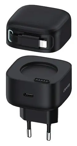 USAMS US-CC202 černá / Nabíječka / GaN / 35W / USB-C / Lightning kabel / PD / QC