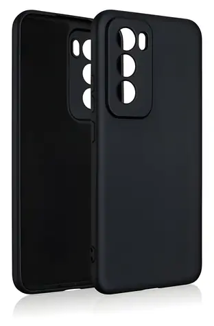 Beline Silicone Case pro Oppo Reno 12 Pro 5G černá / Pouzdro / Silikonové / Textilní podšívka