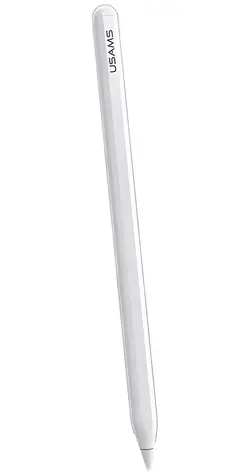 USAMS ZB254 bílá / Aktivní stylus pro iPad / Magnetické nabíjení / Náklon a tlak / Palm Rejection / BT 5.0