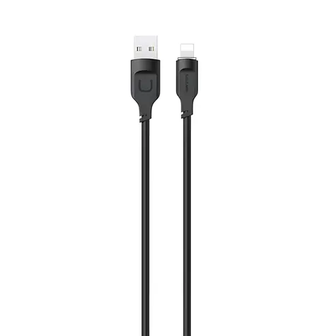 USAMS SJ565 Lithe černá / Datový kabel / Lightning - USB-C / 1.2m / 2.4A