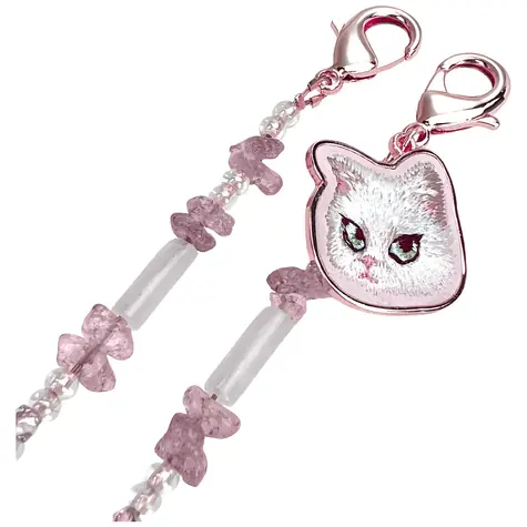 Nimmy Magnetic Fashion Kočička růžová / Přívěsek na tašku / Magnetický / 38,5 cm