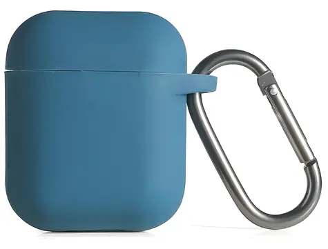 Beline Silicone Cover AirPods 1/2 modrá / Pouzdro pro sluchátka / Silikonové / S karabinou