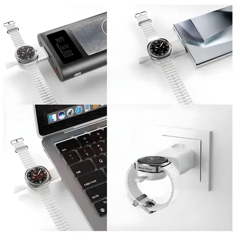 4smarts Trident Qi2 bílá / Nabíjecí stanice / 3v1 / MagSafe / pro telefon, sluchátka a Galaxy Watch