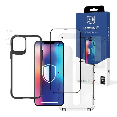 3mk Comfort Set 4in1 iPhone 11 Pro Max / Ochranný set / Kryt, tvrzené sklo 9H, ochrana kamery, aplikátor