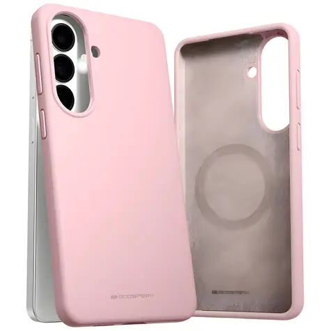 Mercury Pure MagSafe Silicone Pink Sand / Kryt / Samsung Galaxy S26+ / MagSafe / Silikon