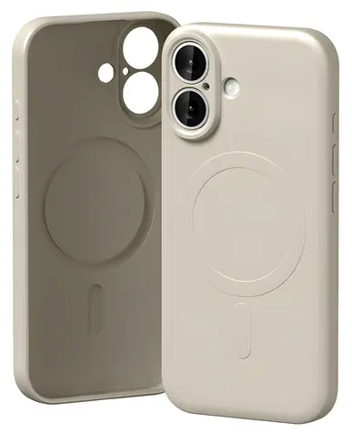 Mercury Semi-Silicone MagSafe iPhone 17 Stone / Pouzdro / Silikon a mikrovlákno / MagSafe