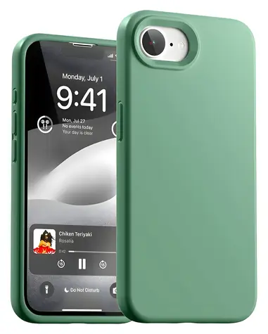 Mercury Silicone Case iPhone 16e/17e zelená / Zadní kryt / Silikon