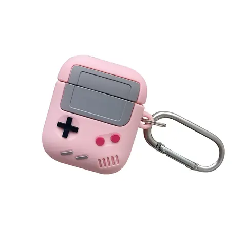 Beline AirPods Gamer Cover růžová / Pouzdro pro sluchátka / AirPods 1/2 / Silikonové / S karabinou