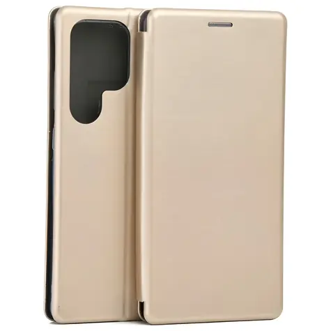 Beline Book Magnetic Case Galaxy S25 Ultra zlatá / Pouzdro / Magnetické zapínání