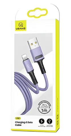 USAMS SJ434 U52 fialová / Kabel / Lightning / TPE / 2A / 1 m