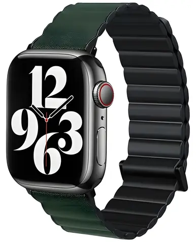 Beline Magnetic Pro černo-zelená / Pásek pro Apple Watch / 38/40/41mm / magnetický
