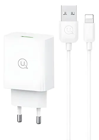 USAMS SCXLTZ03 bílá / Nabíječka / 18W / 1x USB-A / kabel USB-A-Lightning
