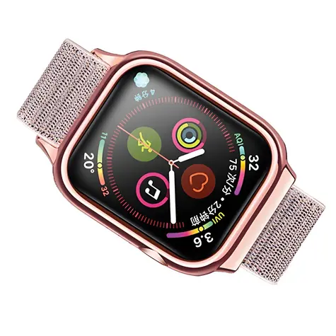 USAMS ZB074 Nylonový řemínek pro Apple Watch 44/45mm růžovo-zlatá / Řemínek / Nylonový / Apple Watch 4/5/6/7/SE