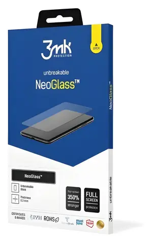 3mk NeoGlass černá / Ochranné sklo / Xiaomi Redmi Note 12, POCO X5 / 8H / 0,3 mm