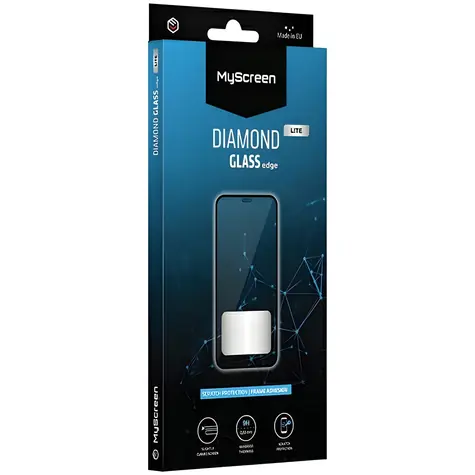 MyScreen DIAMOND GLASS edge LITE Huawei Enjoy 60X černá / Ochranné sklo / 9H / 0,33 mm / Lepení přes celý displej