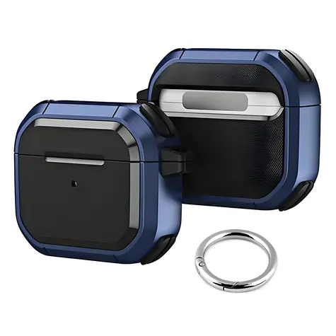 Beline AirPods Solid Cover modrá / Pouzdro pro sluchátka / TPU-PC / AirPods Pro / S karabinou