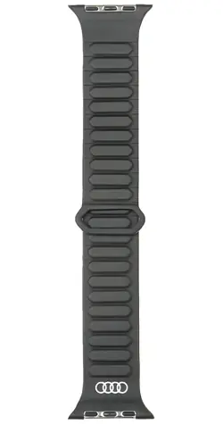 Audi Magnetic Ring řemínek pro Apple Watch 44/45/46/49 mm černý / Magnetické zapínání / Eko-kůže