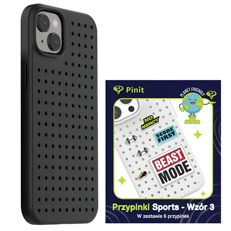 Pinit Dynamic Case + Sports Pin černá, iPhone 14 Plus/15 Plus 6.7
