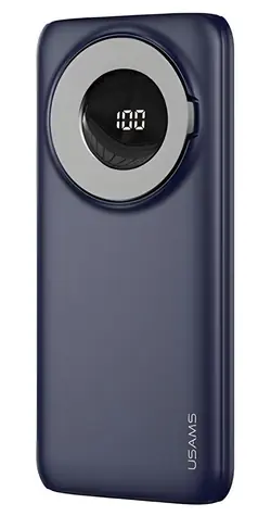 USAMS PB62 modrá / Powerbanka / 10000 mAh / MagSafe / PD 20W + QC3.0