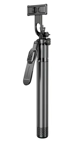 AWEI X56 černá / Selfie tyč / Bluetooth 5.0 / LED přisvětlení / stativ