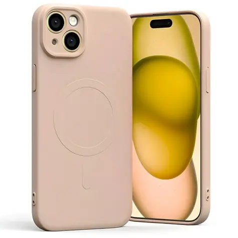 Mercury Semi-Silicone MagSafe kryt pro Apple iPhone 15 Plus Pink Sand / Kryt / Silikonový / MagSafe