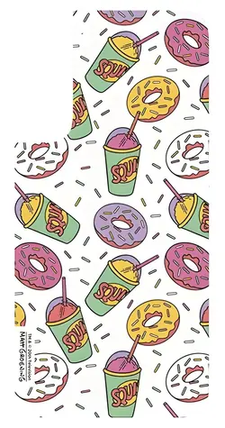 SAMSUNG Rámeček Simpsonovi Donut pro Galaxy S22+ bílá / Rámeček / Pro Frame Cover