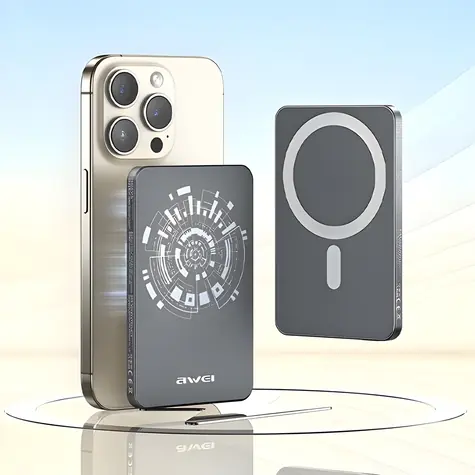 Awei P112K šedá / Powerbanka / MagSafe / 5000 mAh / 15W / USB-C