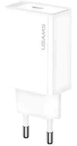 USAMS T69 20W USB-C bílá / Nabíječka / Quick Charge 3.0 / 1x USB-C