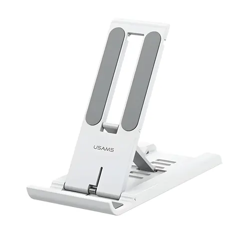 USAMS ZJ070 bílá / Držák / Stolní / pro telefon a tablet / nastavitelný / ABS+PC
