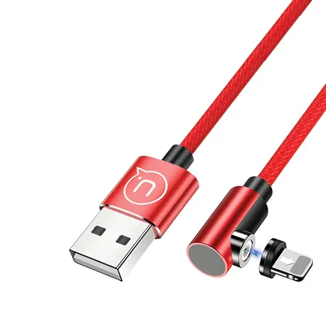 USAMS U54 Magnetický lomený kabel Lightning červená / Nabíjecí kabel / 1 m / 5V/2,1A